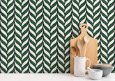 White and Green Peel and Stick Wall Tile